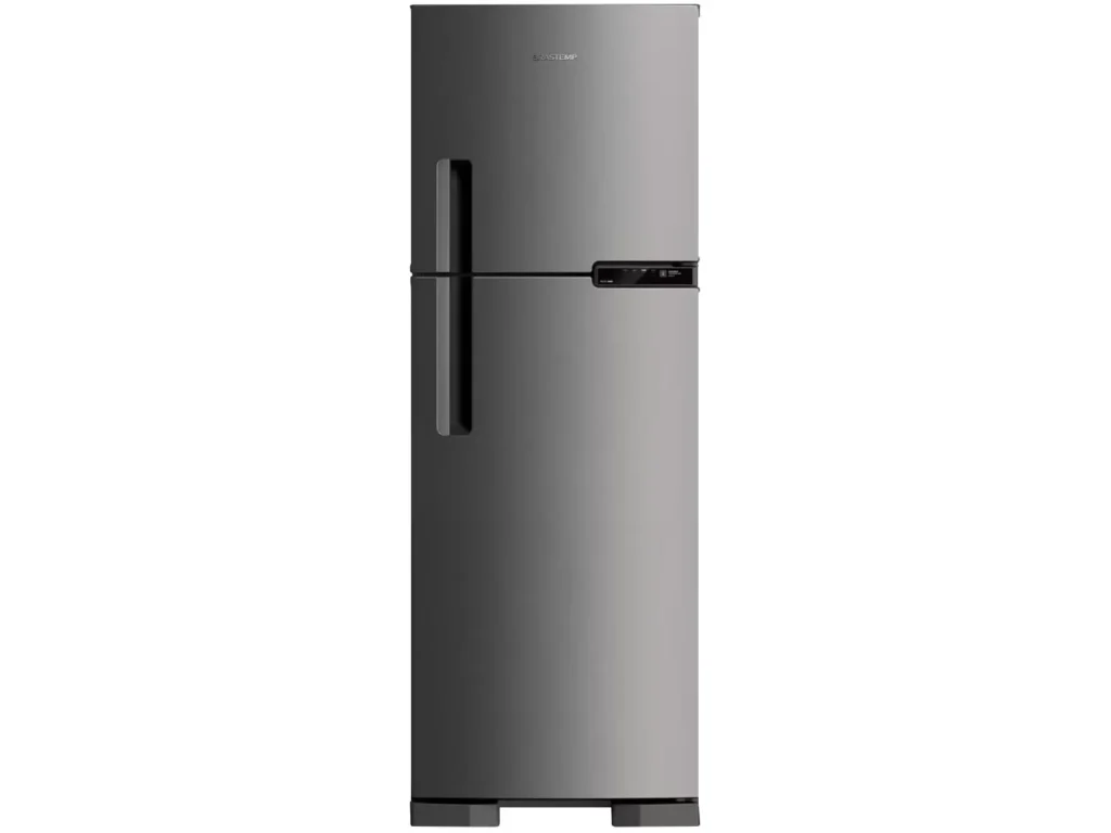 A Geladeira Brastemp Frost Free Duplex de 375 litros, modelo BRM44HK em inox, é um eletrodoméstico moderno e espaçoso que oferece praticidade e eficiência na conservação de alimentos. Com um design elegante em aço inox, essa geladeira combina estilo e funcionalidade para a cozinha.