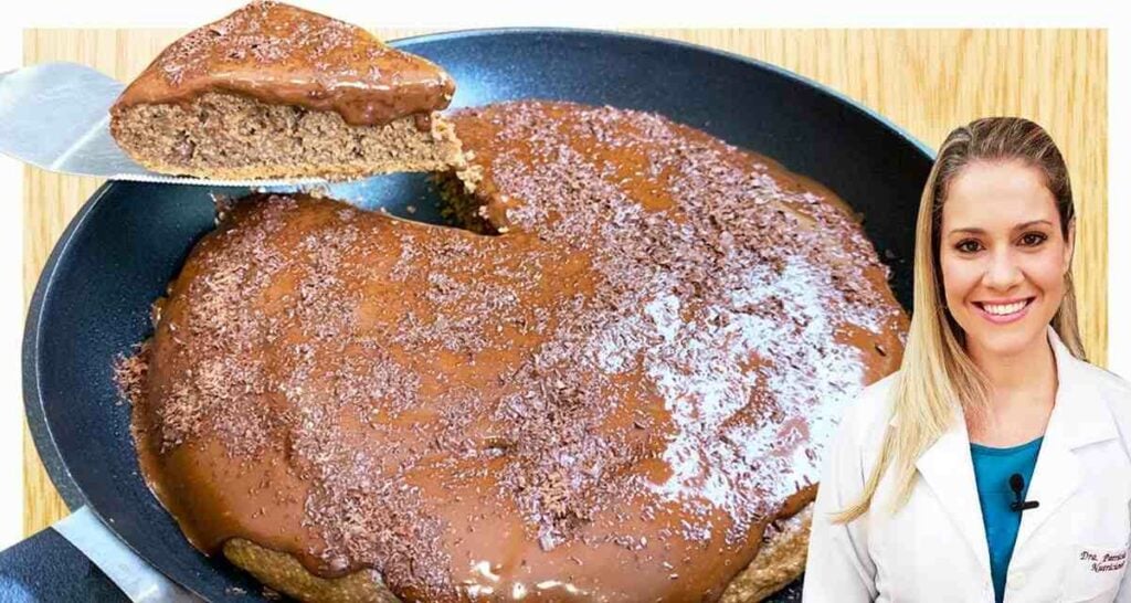 Bolo de chocolate de frigideira